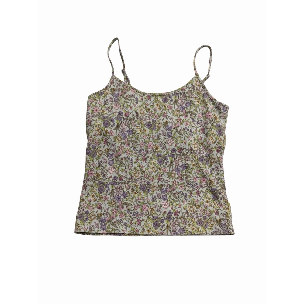 Gap Women's Cami Tank Top Floral Vintage Y2K Shelf Bra Size Medium Dated 2001
